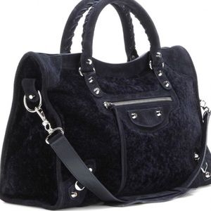 Balenciaga Classic City Shearling tote /suede